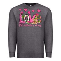 Charcoal Heather love valentine's day olivia Premium Sweatshirt - OliviaCreatesArt
