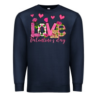 Navy love valentine's day olivia Premium Sweatshirt - OliviaCreatesArt