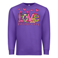 Purple love valentine's day olivia Premium Sweatshirt - OliviaCreatesArt