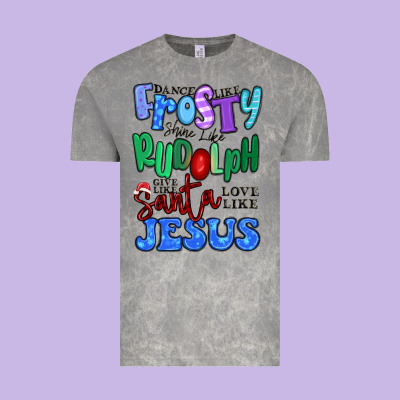 Dance Like Frosty Shine Like Rudolph Vintage Tee Designed By Maliassmallbusiness