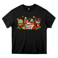 Black christmas cow coffee cups Heavy Core Tee - AdoDesignShop