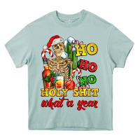 Arona Christmas ho ho ho holy shit what a year skeleton Heavy Core Tee - AdoDesignShop