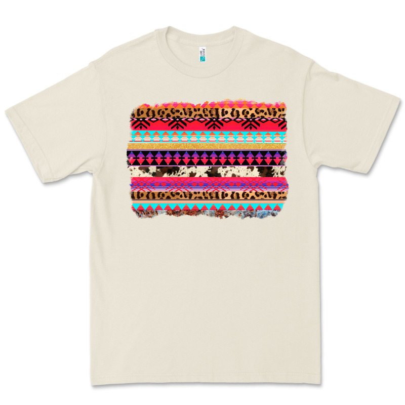 Aztec Western Leopard Cowhide Background Premium Tee by AdoDesignShop | Teevron