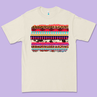 Aztec Western Leopard Cowhide Background Premium Tee Designed By Adodesignshop