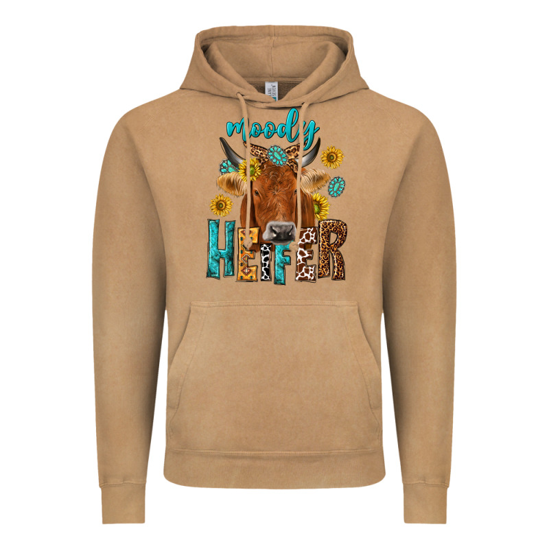Moody Cow Vintage Hoodie by NancyCooperArtShop | Teevron