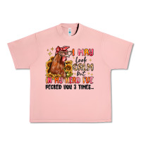 Salmon i may look calm but in my head i've pecked you Urban Heavy Tee - MaliasSmallBusiness