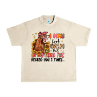 Sandshell i may look calm but in my head i've pecked you Urban Heavy Tee - MaliasSmallBusiness