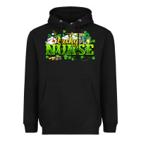 Black Lucky Nurse St. Patrick's Day Heavyweight Hoodie - HowdyJamesFarm