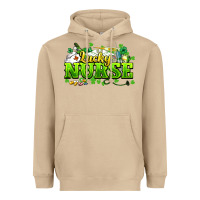 Mushroom Lucky Nurse St. Patrick's Day Heavyweight Hoodie - HowdyJamesFarm