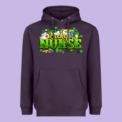 Lucky Nurse St. Patrick's Day Heavyweight Hoodie Designed By Howdyjamesfarm