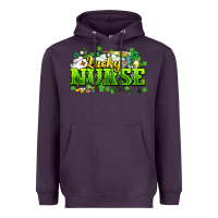 Plum Lucky Nurse St. Patrick's Day Heavyweight Hoodie - HowdyJamesFarm