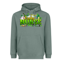 Sage Lucky Nurse St. Patrick's Day Heavyweight Hoodie - HowdyJamesFarm