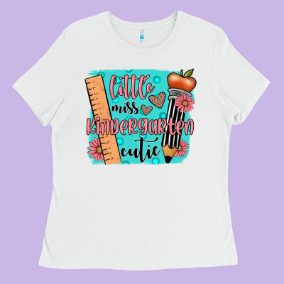 Little Miss Kindergarten Cutie Ladies Tee Designed By Jahusdesignshop