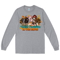 Heather Grey Fall Cutest Pumpkin In The Patch Pig Long Sleeve Tee - LillyAllenDesigns