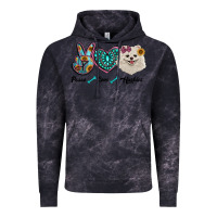 Cloud Black peace love pomeranian Vintage Hoodie - RanaPortraitStore