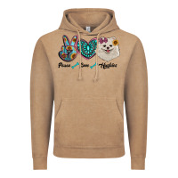 Vintage Coffee peace love pomeranian Vintage Hoodie - RanaPortraitStore