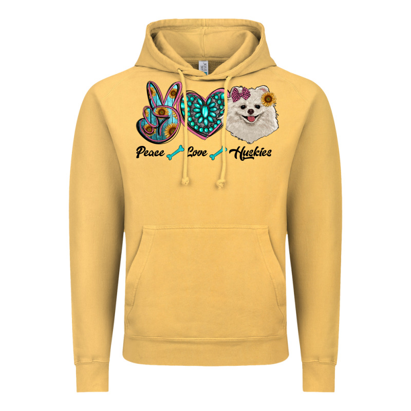 Peace Love Pomeranian Vintage Hoodie by RanaPortraitStore | Teevron
