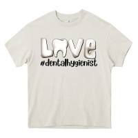 Cream love dental hygienist Heavy Core Tee - AdoDesignShop
