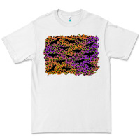 White halloween leopard bat background Premium Tee - AdoDesignShop