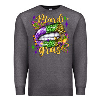 Mardi Gras With  Lip Olivia Premium Sweatshirt | Teevron