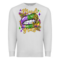 Dove Grey mardi gras with  lip olivia Premium Sweatshirt - OliviaCreatesArt