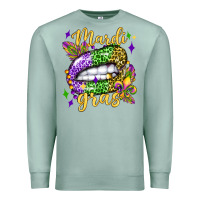 Seafoam mardi gras with  lip olivia Premium Sweatshirt - OliviaCreatesArt