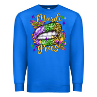 True Royal mardi gras with  lip olivia Premium Sweatshirt - OliviaCreatesArt
