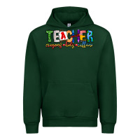 Forest Green Teacher Cryons Kids Caffeine Urban Hoodie - CowhideDigitalArt