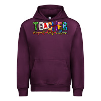Mauve Wine Teacher Cryons Kids Caffeine Urban Hoodie - CowhideDigitalArt