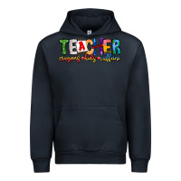Navy Teacher Cryons Kids Caffeine Urban Hoodie - CowhideDigitalArt
