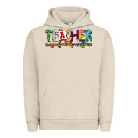 Pigment French Oak Teacher Cryons Kids Caffeine Urban Hoodie - CowhideDigitalArt