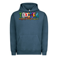 Pigment Midnight Navy Teacher Cryons Kids Caffeine Urban Hoodie - CowhideDigitalArt