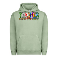 Pigment Oil Green Teacher Cryons Kids Caffeine Urban Hoodie - CowhideDigitalArt