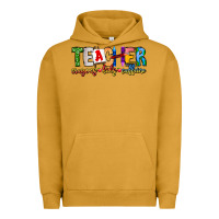 Pigment Peanut Butter Teacher Cryons Kids Caffeine Urban Hoodie - CowhideDigitalArt