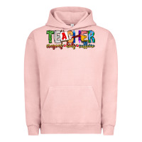 Pigment Salmon Teacher Cryons Kids Caffeine Urban Hoodie - CowhideDigitalArt