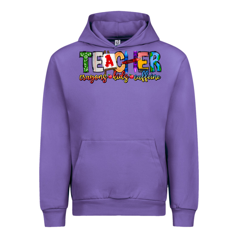 Teacher Cryons Kids Caffeine Urban Hoodie by CowhideDigitalArt | Teevron