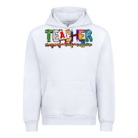 White Teacher Cryons Kids Caffeine Urban Hoodie - CowhideDigitalArt
