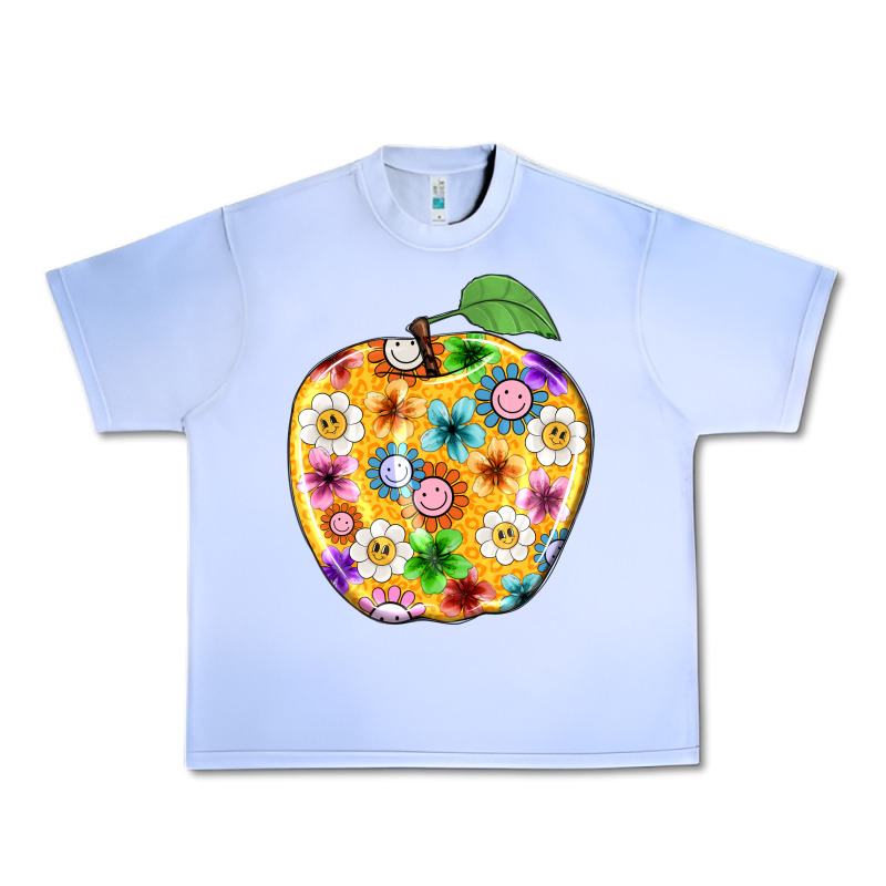 Colorful Flora Apple Teacher Urban Heavy Tee by NancyCooperArtShop | Teevron