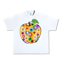 White colorful flora apple teacher Urban Heavy Tee - NancyCooperArtShop