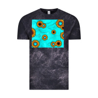 Cloud Black turquoise gemstone sunflower Vintage Tee - JahusDesignShop