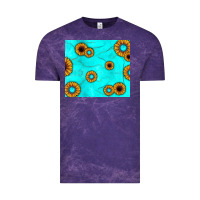 Cloud Purple turquoise gemstone sunflower Vintage Tee - JahusDesignShop