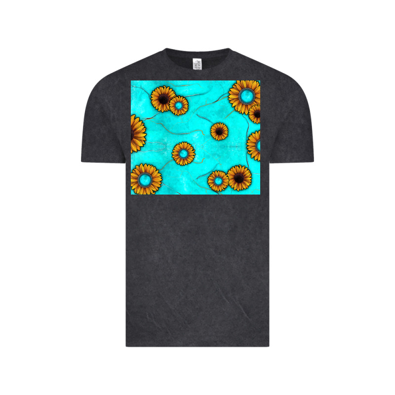 Turquoise Gemstone Sunflower Vintage Tee by JahusDesignShop | Teevron