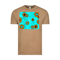 Vintage Coffee turquoise gemstone sunflower Vintage Tee - JahusDesignShop