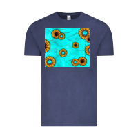 Vintage Denim turquoise gemstone sunflower Vintage Tee - JahusDesignShop