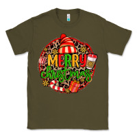 Army Green merry leopard merry christmas Classic Tee - MaliasSmallBusiness