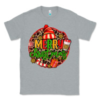 Heather Grey merry leopard merry christmas Classic Tee - MaliasSmallBusiness