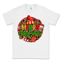 White merry leopard merry christmas Classic Tee - MaliasSmallBusiness