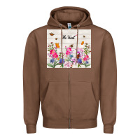 Chestnut be kind wildflower Zipper Hoodie - TumblerDesignByShophia
