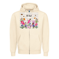 Sandshell be kind wildflower Zipper Hoodie - TumblerDesignByShophia