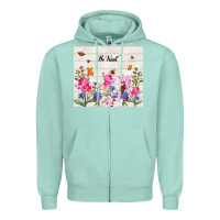Seafoam be kind wildflower Zipper Hoodie - TumblerDesignByShophia